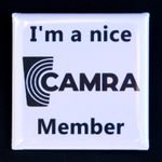 A white square with the words "I'm a nice CAMRA member".